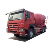 China 12cbm Red Used Concrete Mixer Truck With Pump Sinotruk HOWO on sale