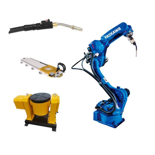Recientemente lanzado 6 Ejes Robotic brazo de soldadura Yaskawa AR1440 con pistola de soldadura Binzel y posicionador CNGBS para un rendimiento de soldadura sin igual