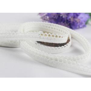 China Delicate Milk Silk Water Soluble Lace Trim / Scalloped Lace Ribbon Eco Friendly supplier