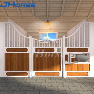 China 3.6x2.2 Building Sets Plans Wooden Horse Stable Door With Swivel Feeder supplier