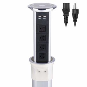 China Intelligent Motorised Pop Up Socket Dual USB Ports For Conference Room / Home Decoration supplier