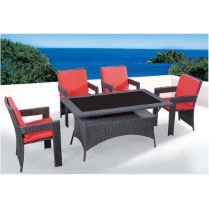 YLX-RN-041 Rattan Dining Chair and Rattan Table with Glass