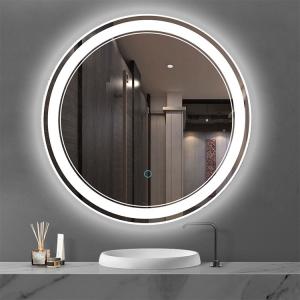 SONSILL Smart LED Bathroom Mirror Euro New Modern Wall Mount Round Touch Switch