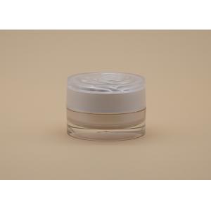 White Rose Logo Skin Cream Containers Arcylic Material With PE Gasket