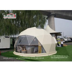 China Large Luxury Glamping Tents , 7m Geo Shelter Dome Tent With Roof Lining supplier