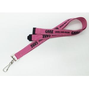 Cute Pink Color Heat Transfer Lanyard With Twinkling Diamonds