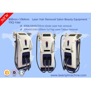 808nm Diode Hair Laser Removal Machine / Q - Switch Nd Yag Laser Tattoo Removal