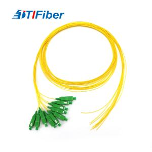 0.9mm SC APC Simplex Fiber Optic Cable Pigtail Yellow Single Mode