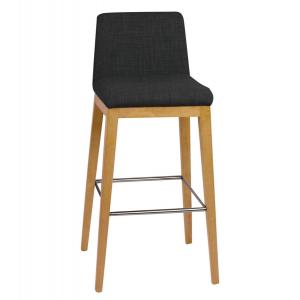 Classic Espresso Counter Height Commercial Bar Stools With Backs / Rectangle Bar Stools