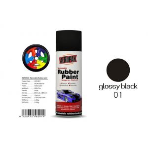 Natural Drying Removable Rubber Spray Paint Glossy Black Color For Car