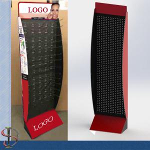China Metal Pegboard Display Rack / POP display stand / mult-hooks display stand / brand merchandiser display rack supplier