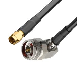 China Conector de RF Lmr-240 Cables de RF de baja pérdida Negro Sma macho enchufe recto a N macho enchufe en el ángulo recto supplier