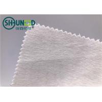 China White Polyester Tie Interlining Fabric For Silk Tie Shrink Resistant on sale