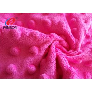 China 100% Polyester Minky Plush Fabric / Minky Dot Blanket Fabric For Making Baby Blankets supplier