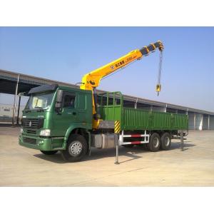 China 12 Tons XCMG Truck Mounted Telescopic Crane , Howo 10 Wheel High Up Truck Mounted Cranes supplier