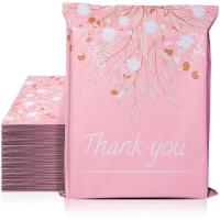 China Self Sealed 10x13 Courier Plastic Bag Boutique Pink Dandelion design on sale