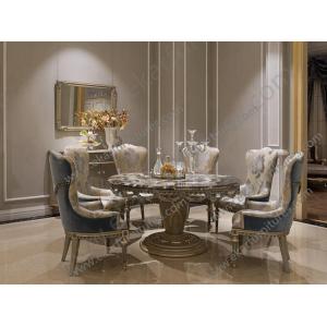 China Antique marble luxury round dining tables FT-133 supplier