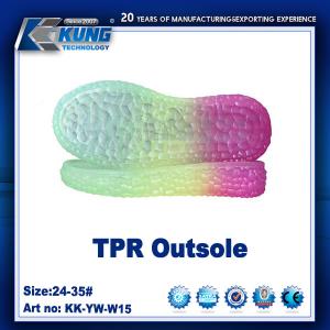 Odorless Nontoxic TPR Outer Sole , Anti Abrasion Rubber TPR Outsole