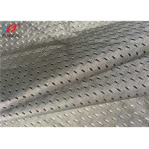 China 100% Polyester Sports Mesh Fabric Net Knitted Fabric For Lining In Grey Color supplier
