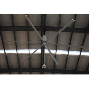 Aerodynamic 6 Blade Bigass Large Industrial Ceiling Fan , 20ft HVLS Electric Ceiling Fan