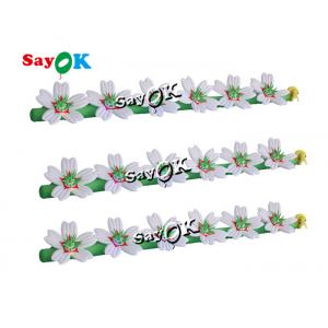 6m 20ft Inflatable Flower Chain With 16 Color Changing Lights For Valentine 'S Day Decorations