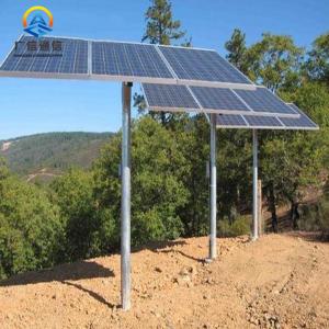 China 105mph Steel 3 Panels Solar Panel Support Structure 60 Degree supplier