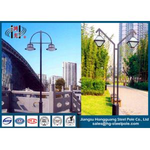 Double Arms LED Steel Tubular Outdoor Street Lamp Post for Street Decorative Lighting