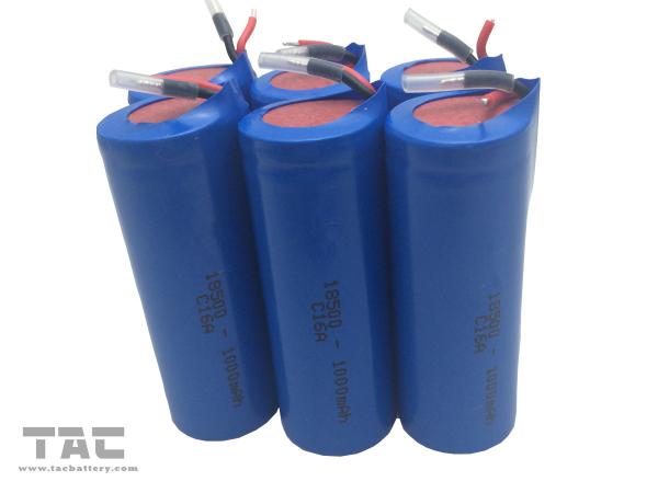 ICR18500 3.7V 1000mAh Lithium Ion Cylindrical Battery for Portable Flashlight