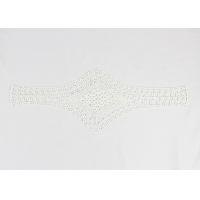 China Water Soluble Embroidered Lace Collar Applique / Bridal Lace Appliques For Gowns on sale