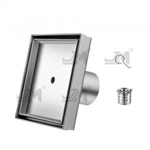 Stainless Steel 304 Shower Floor Drain Square Shape With Satin Polished Finish