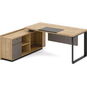 1.6M / 1.8M Wooden Office Computer Table Executive Office Desk With Metal Legs