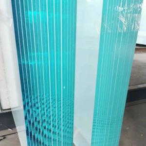 Clear Glass Low Iron Laminated Glass Mirror Reeded