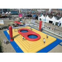 China Beach Inflatable Volleyball Court For Rental / Jumping Trampoline Inflatable Volleyball Field on sale