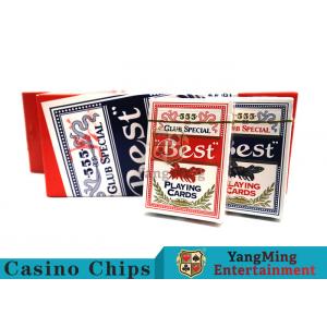 China 100 Gsm Casino Playing Cards With s Dorsal Striatum With Blue Core Paper supplier