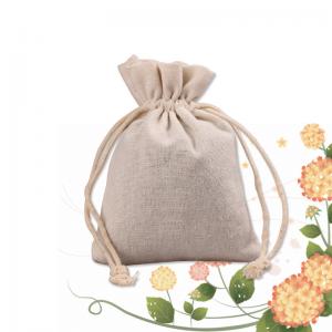 Customize Linen Mini Drawstring Bag Gift Pouch Jewelry Bag Cotton Pocket