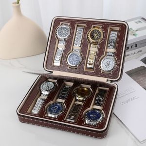 China High Durability Travel Watch Box With Velvet Lining High Durability For 8 Watches wholesale