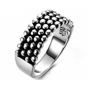 Indonesia's export trade exaggerated fashion jewelry retro rivet Thai Silver Ring