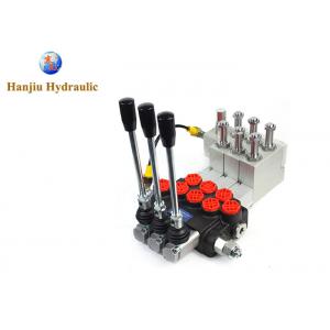 China Electric 11gpm Hydraulic Directional Valve 12v Sae Ports 3 Spools Manual Control supplier