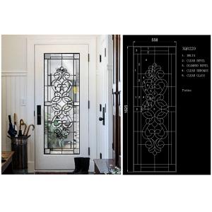 Energy Saving Decorative Art Glass Window Panels , Embroidered Inlay Glass Sheets