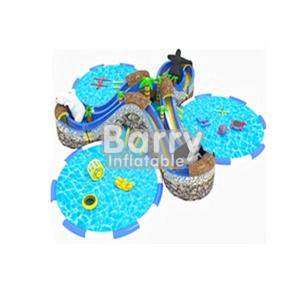 China Kids Inflatable Water Park / Aqua Park Durable Commercial Grade With 3 Pools supplier