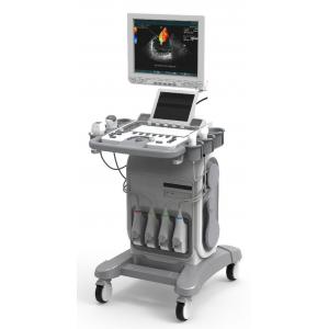 15 inch Touch screen Trolley Color Doppler,Color doppler with convex probe and USB ports