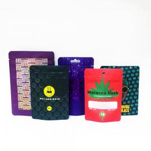 Recyclable Ziplock Mylar Bag Customized Logo Stand Up Pouch for weed CBD