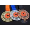 China Antique Brass Plating Bespoke Logo Competition Medals Recess Sandblasted Effect wholesale