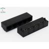 Black R / A 1 X 5 Ports RJ45 Female Connector 10P4C Ethernet Port For DSL / ADSL