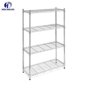 China Storage Shelf Metal Wire Shelving Unit With Wheels Chrome Plated  36 X 24 X 72 supplier