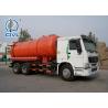 15000L / 15m3 Sinotruk Howo Sewage Pump Truck Q235 Tank Material ZZ1257N4341W