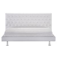 China White Practical Queen Size Upholstered Bed , Multipurpose Small Queen Bed on sale