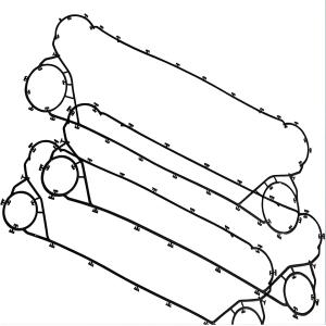 China 5S Standardized Process Vulcanization Process EPDM High Sealing Plate Heat Exchanger Gasket wholesale