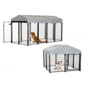 Galvanized Double Dog Kennel Panels , Dog Run Panels Outdoor Large Size