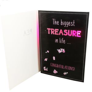 China Push Button Playback Method Recordable Greeting Cards Paper Material Replaceable Batteries wholesale